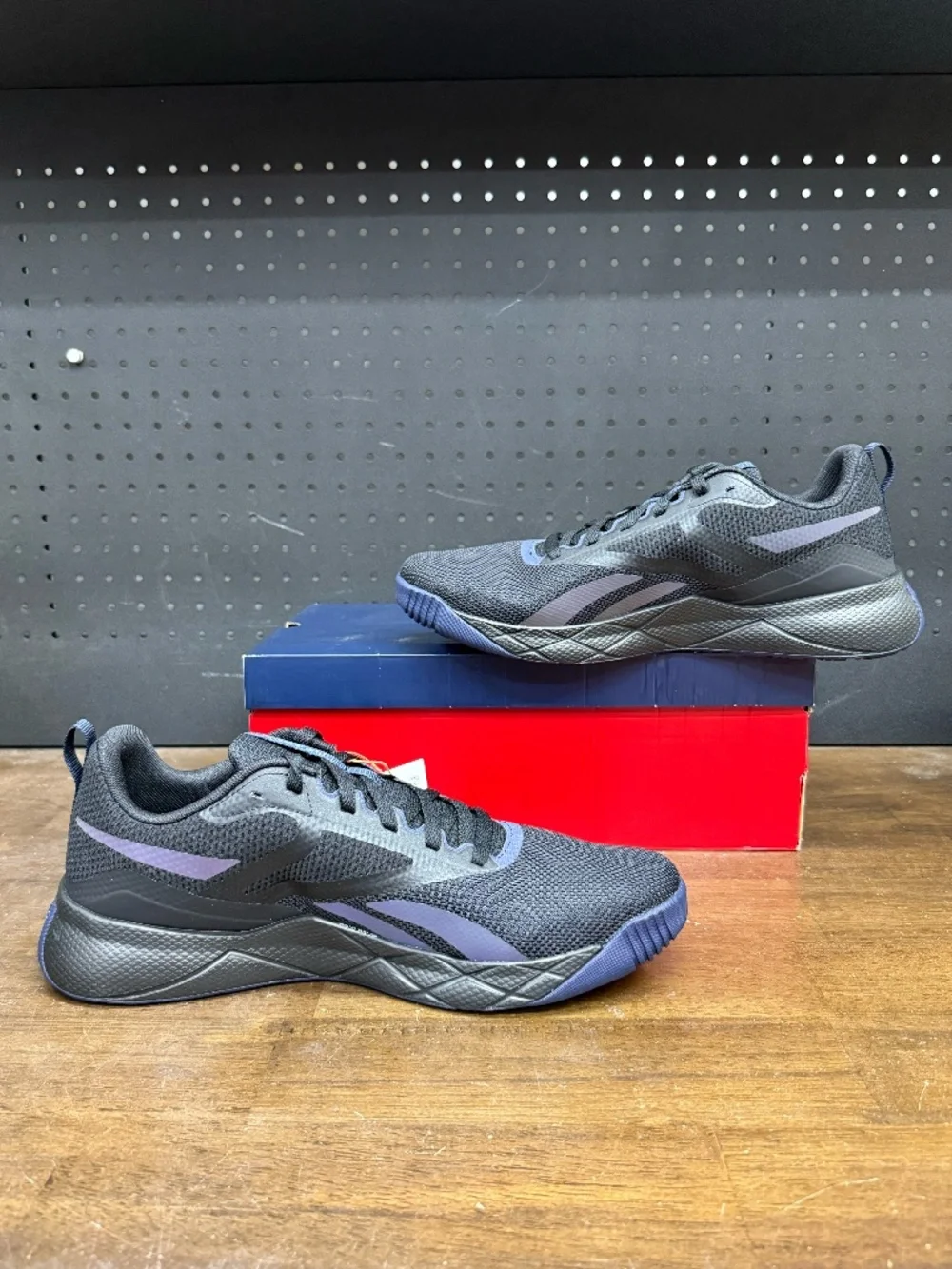 New W/ Box! Men's Reebok NFX 'Black Vector Navy' Athletic Sneakers Size 12